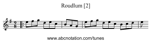 Roudlum [2] - staff notation