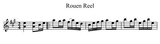 Rouen Reel - staff notation
