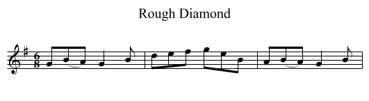 Rough Diamond - staff notation