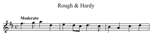 Rough & Hardy - staff notation