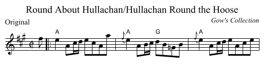 Round About Hullachan/Hullachan Round the Hoose - staff notation