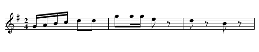 Round about the Maypole - staff notation