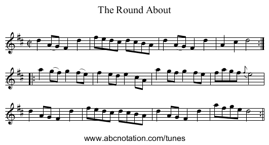 Round About, The - staff notation