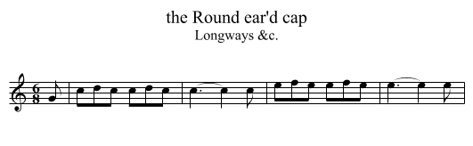 Round ear'd cap, the  - staff notation