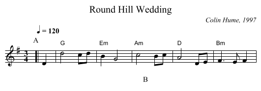 Round Hill Wedding - staff notation