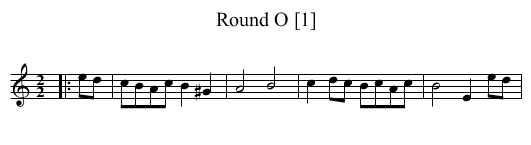 Round O [1] - staff notation