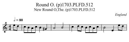Round O. (p)1703.PLFD.512 - staff notation