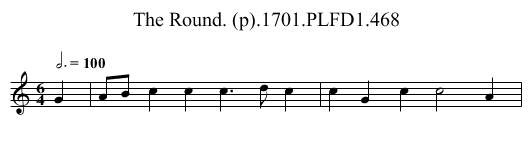 Round. (p).1701.PLFD1.468, The - staff notation