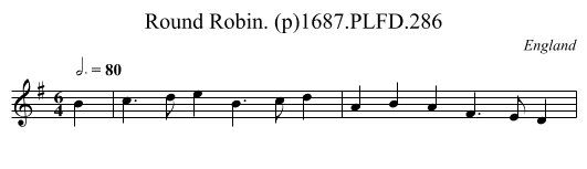 Round Robin. (p)1687.PLFD.286 - staff notation