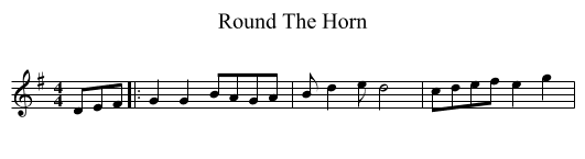 Round The Horn - staff notation