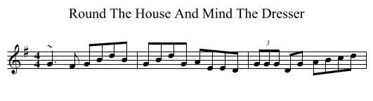 Round The House And Mind The Dresser - staff notation
