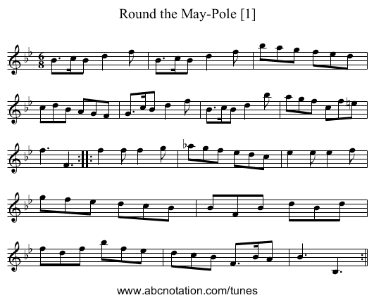 Round the May-Pole [1] - staff notation