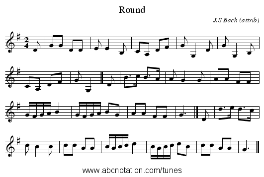 Round - staff notation