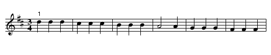 Round - staff notation