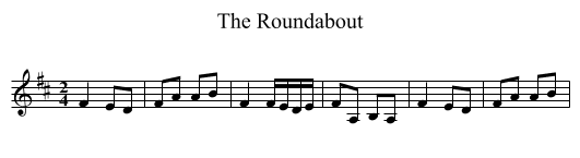 Roundabout, The  - staff notation