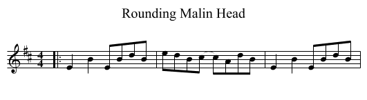 Rounding Malin Head - staff notation