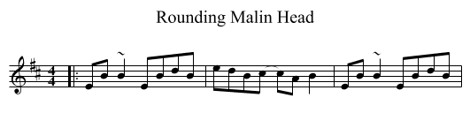 Rounding Malin Head - staff notation