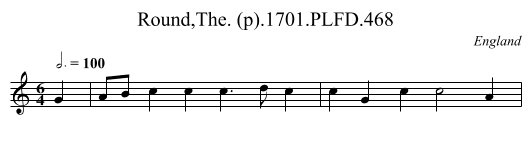 Round,The. (p).1701.PLFD.468 - staff notation