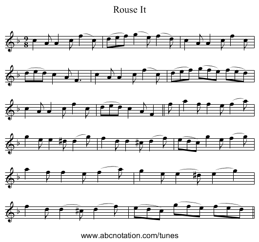 Rouse It - staff notation