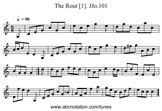 Rout [1]. JJo.101, The - staff notation