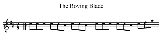 Roving Blade, The  - staff notation