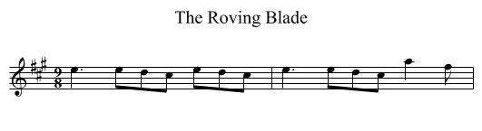 Roving Blade, The - staff notation