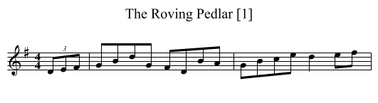 Roving Pedlar [1], The - staff notation