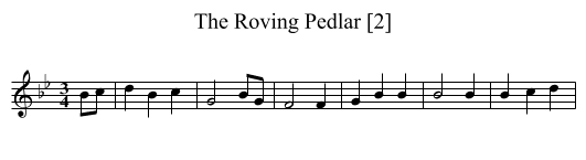 Roving Pedlar [2], The - staff notation