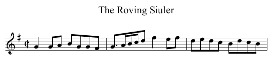 Roving Siuler, The - staff notation