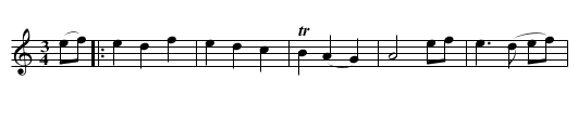 Rovlåtar Valsen - staff notation