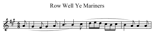 Row Well Ye Mariners - staff notation