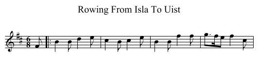 Rowing From Isla To Uist - staff notation
