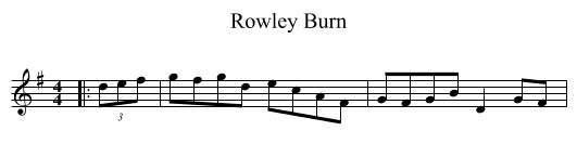 Rowley Burn - staff notation