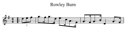 Rowley Burn - staff notation