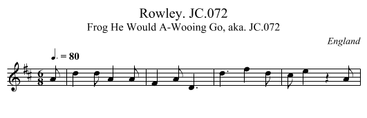 Rowley. JC.072 - staff notation