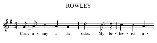ROWLEY - staff notation