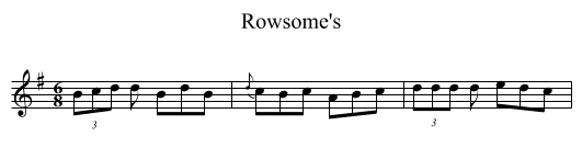Rowsome's - staff notation