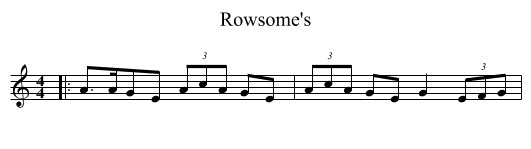 Rowsome's - staff notation