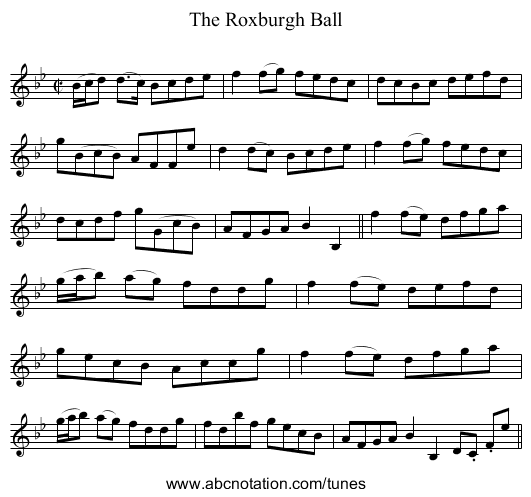 Roxburgh Ball, The - staff notation