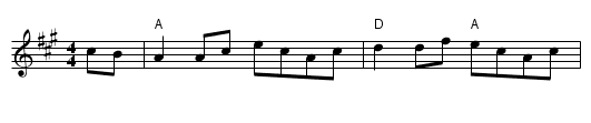 Roxburgh Castle (A) - staff notation