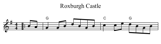 Roxburgh Castle - staff notation