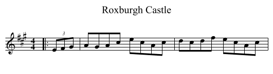Roxburgh Castle - staff notation