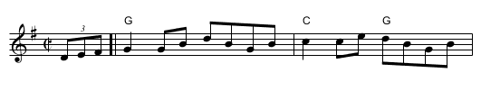 Roxburgh Castle - staff notation
