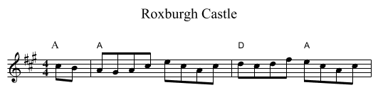 Roxburgh Castle - staff notation