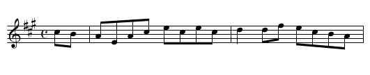 Roxburgh Castle - staff notation