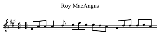 Roy MacAngus - staff notation