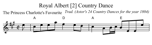 Royal Albert [2] Country Dance - staff notation