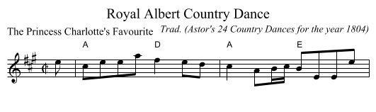 Royal Albert Country Dance - staff notation
