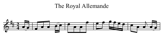 Royal Allemande, The - staff notation