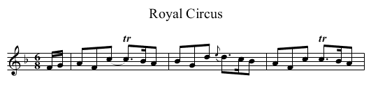 Royal Circus - staff notation